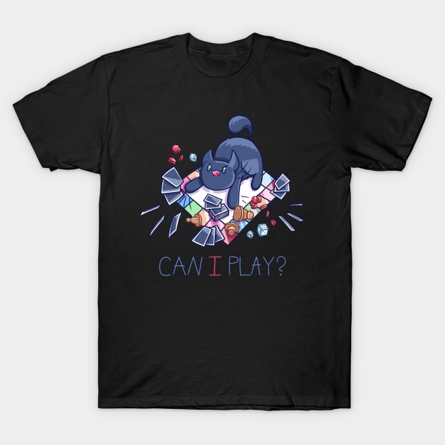 Board Game Interrupting Cat T-Shirt by Z3phyrwind